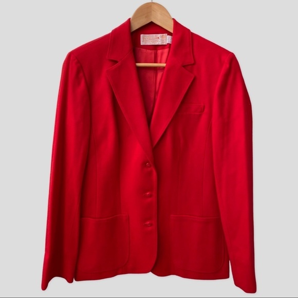 Pendleton Jackets & Blazers - Pendleton Red Virgin Wool Women’s Blazer 10 ($229)